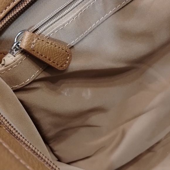 Nine West 3-section shoulder bag clear sequin floral zip top purse, multicolor - Picture 7 of 9